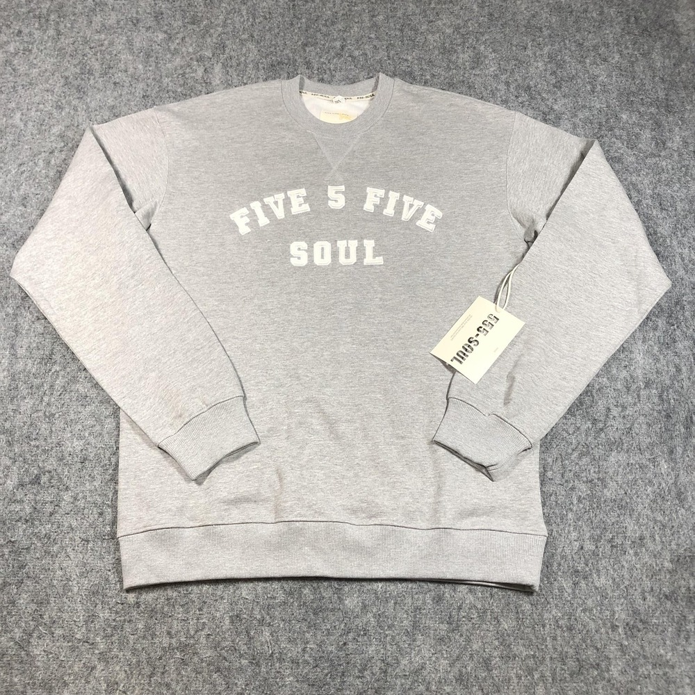 555 Soul Essex Sweatshirt Mens Large Gray Crewneck Pullover‎ Streetwear